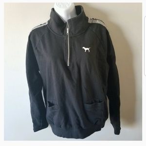 Victoria's Secret Pink Quarter Zip Pull over Small